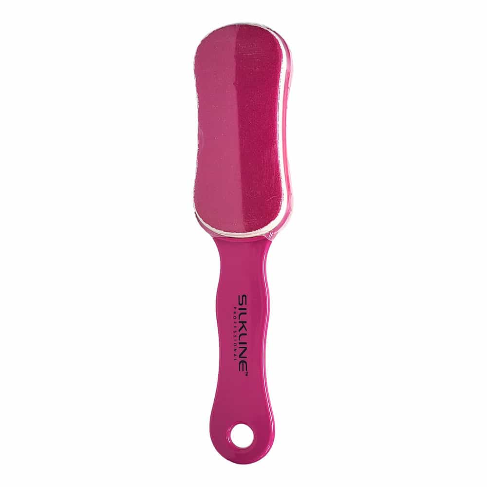 White Smoke Silkline Two-Sided Foot File 80/120 Pink FOOTFILEDISPC 01863