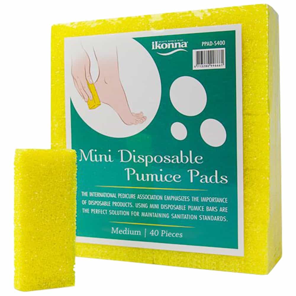 White Smoke Ikonna Mini Disp. Pumice Pads Medium 40Pcs Yellow PPAD-S4