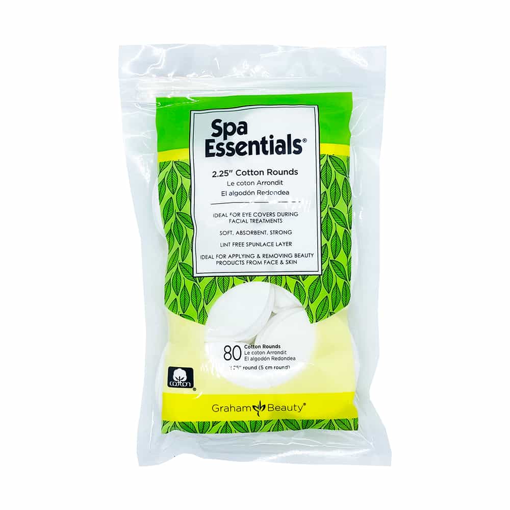 White Smoke Graham Spa Essentials Cotton Rounds 2.25", 80ct. 55493