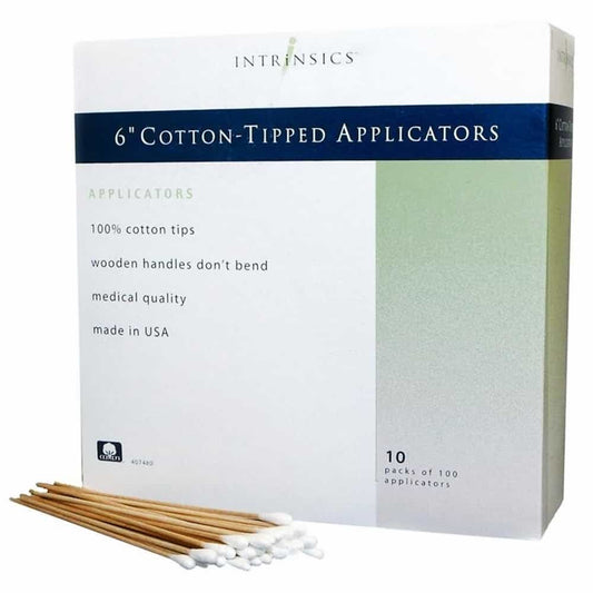 White Smoke Intrinsics 6" Cotton-Tipped Applicators10 Packs Of100 407480
