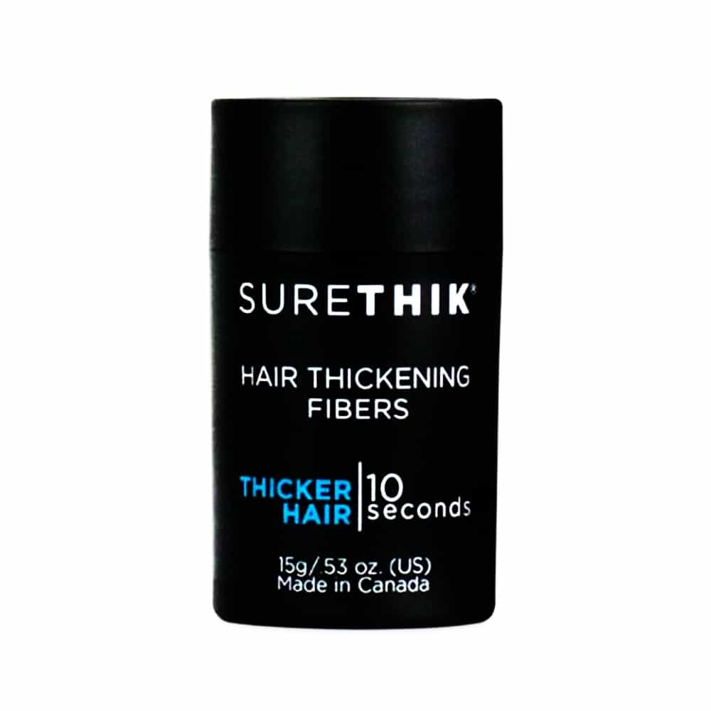 Black Surethik Hair Thickening Fibers 0.53 oz - Medium Brown 00021