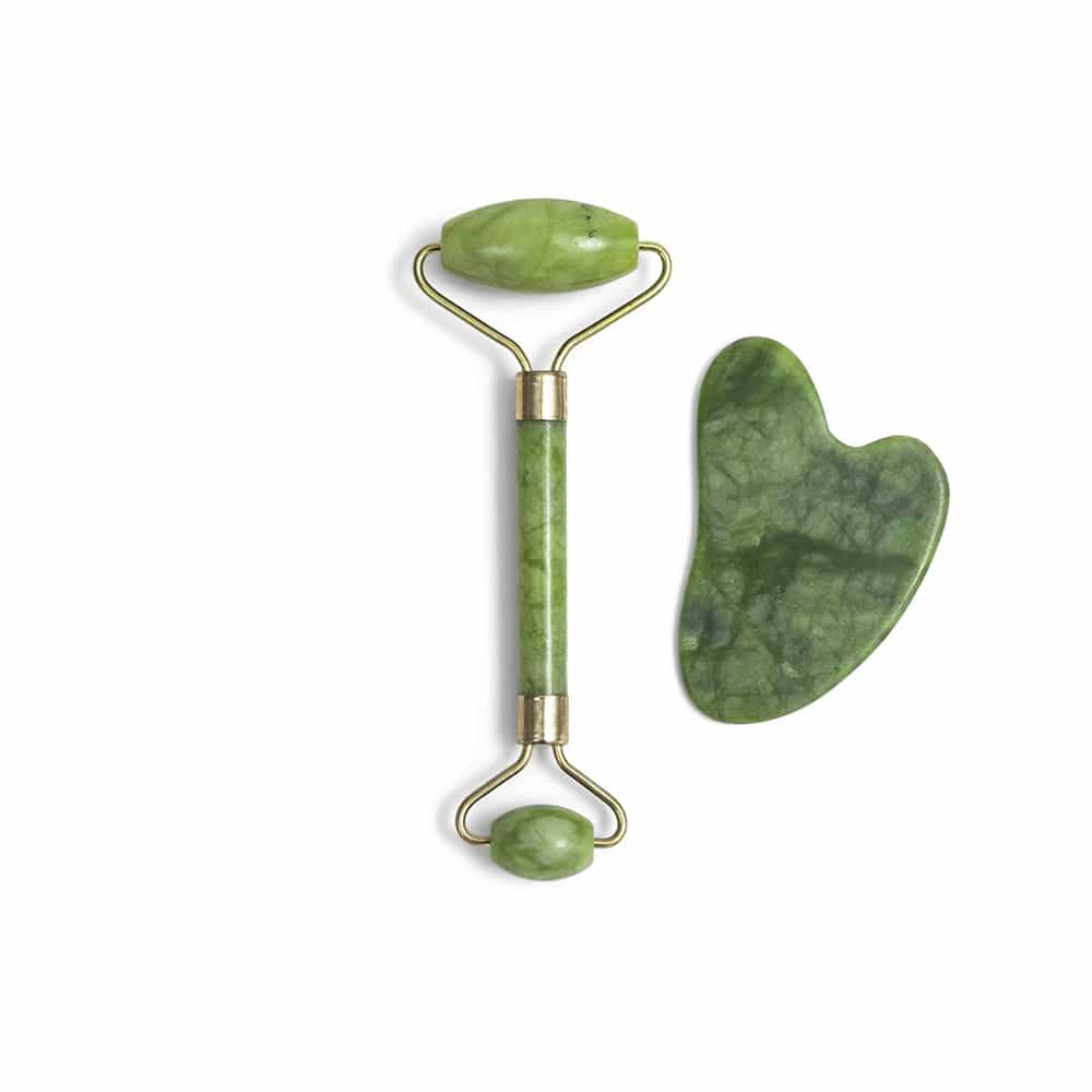 White Smoke Zoe Ayla Jade Facial Roller & Gua Sha N-ROLLSET-JADE/00420