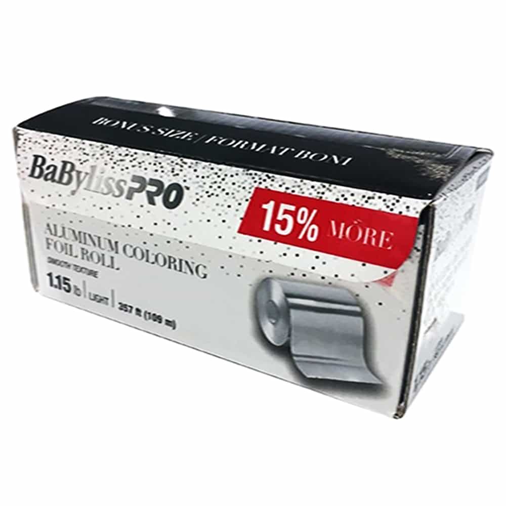White Smoke BabylissPro Alum. Coloring Foil Roll 1.15lb Smth Light 02247
