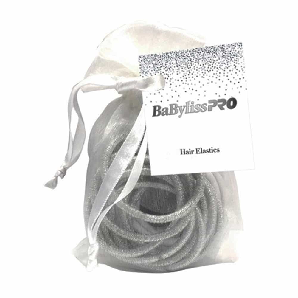 White Smoke BaBylissPRO No-Metal Elastics 24pcs - 02250