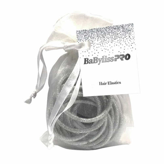 White Smoke BaBylissPRO No-Metal Elastics 24pcs - 02250