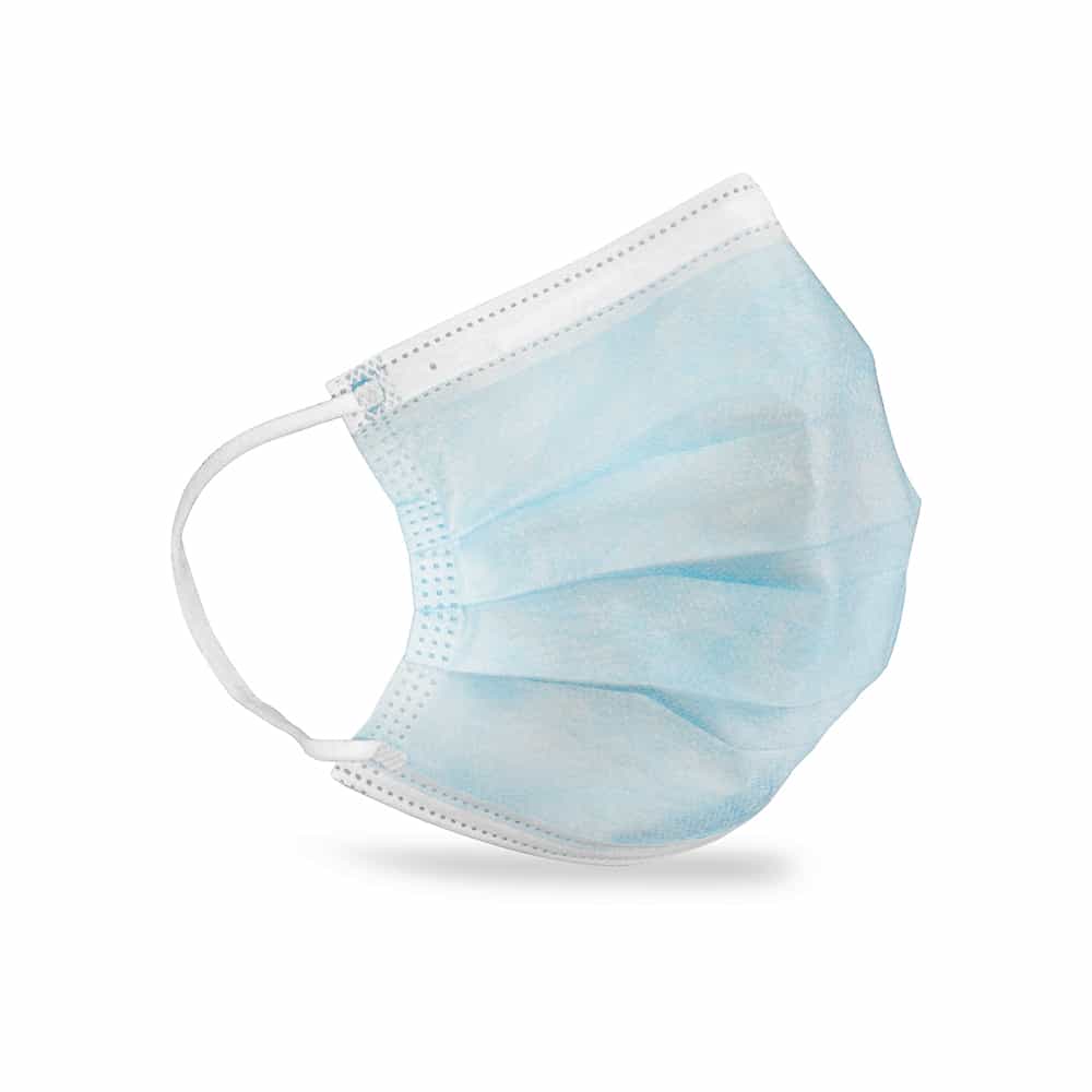 White Smoke Dukal General Use Face Mask Blue 50/Bag