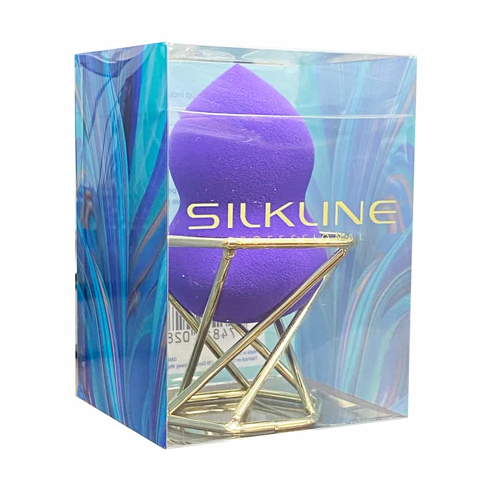 White Smoke Silkline MakeUp Sponge With Holder - SPONGE1WOC / 02814