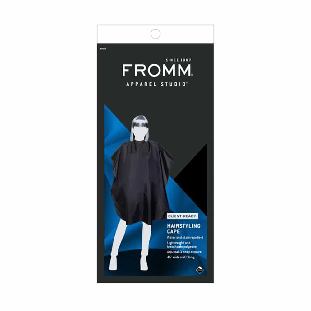 Dark Slate Gray FROMM Hairstyling Cape Black 45" x 60" F7054 / 12718
