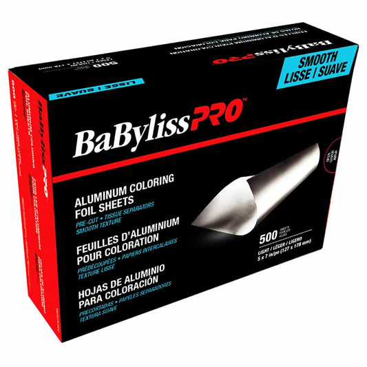 Black BaBylissPRO Smt Al. Coloring Foil 500sh 5x7" Light BES57LUCC