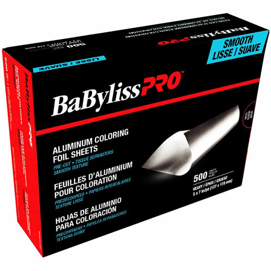 Black BaBylissPRO Smt Al. Coloring Foil 500sh 5x7" Heavy BES57HUCC