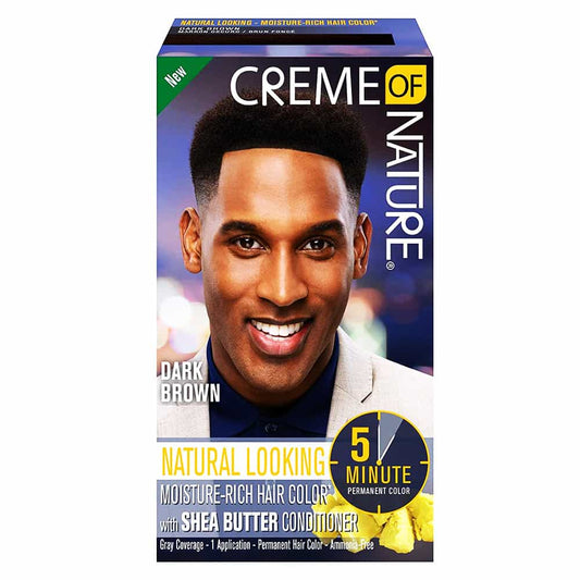 Black Creme Of Nature Color/Conditioner Kit Dark Brown 42902