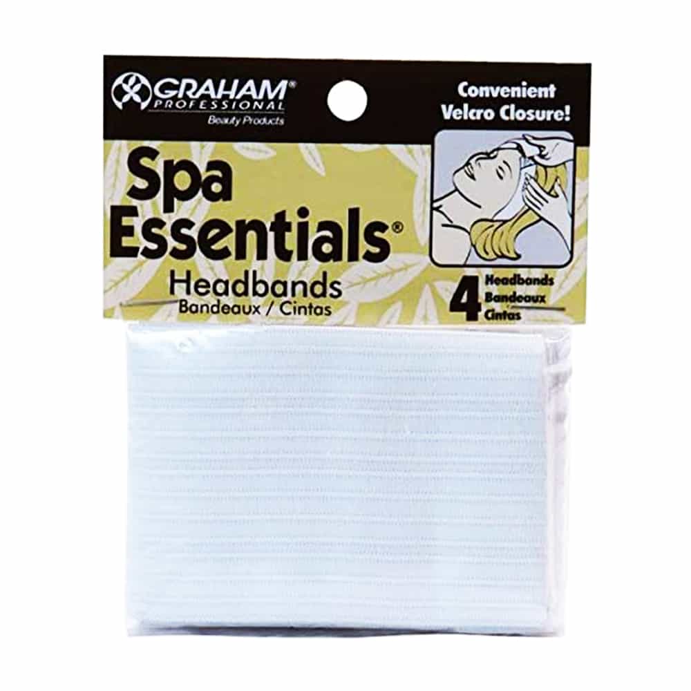 Lavender Graham Spa Essentials Disposable Headband White 4pk