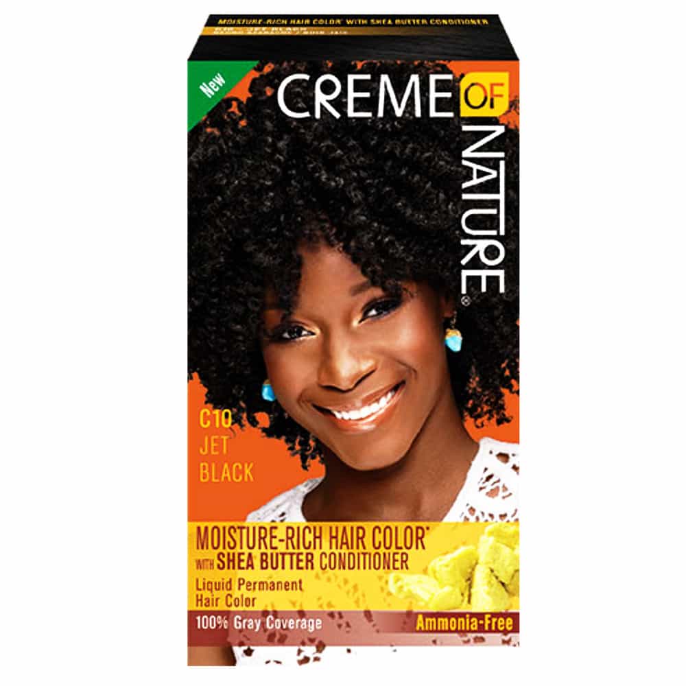 Black Creme Of Nature Hair Color/Conditioner C10 Jet Black 64010