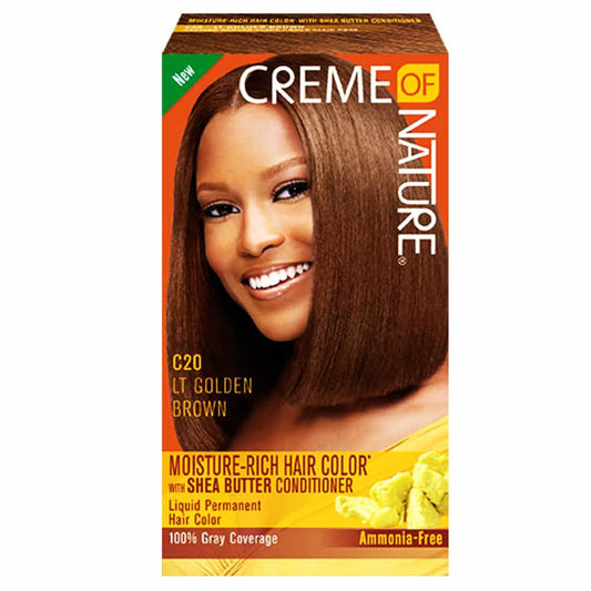 Black Creme Of Nature Hair Color/Conditioner C20 Lt Gdn Brown64020