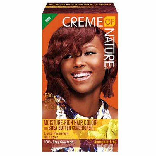 Black Creme Of Nature Color/Conditioner C30 Red Hot Burgundy 64030
