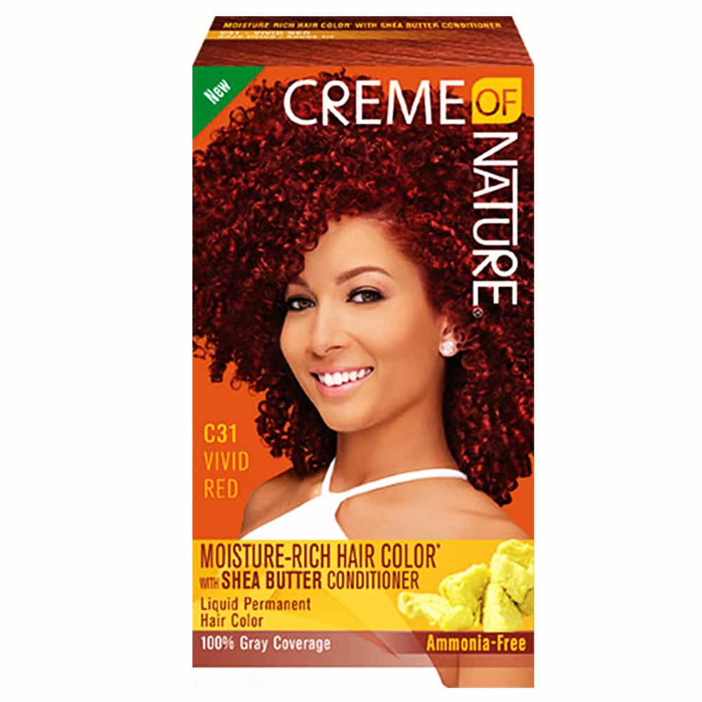 Black Creme Of Nature Hair Color/Conditioner C31 Vivid Red 64031