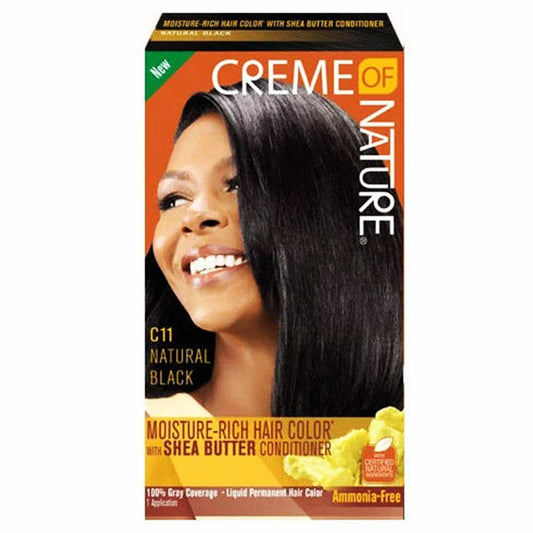Black Creme Of Nature Hair Color/Conditioner C11 Natural Blk 78011