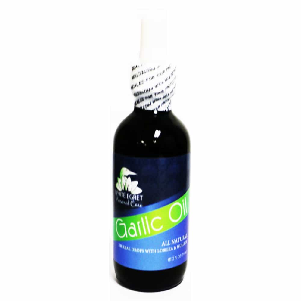 Black White Egret Garlic Oil With Dropper 2 oz/59ml EAO02 02041