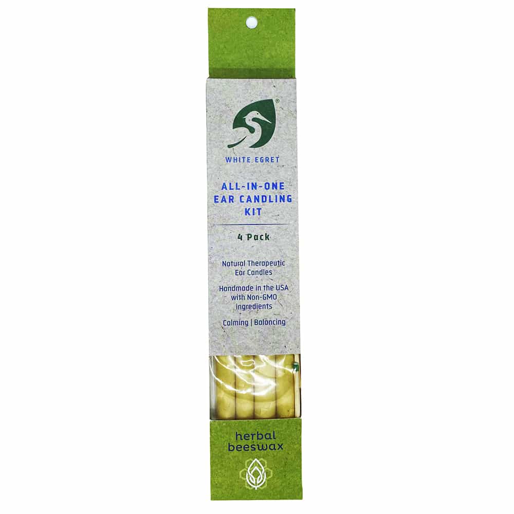 Gray White Egret Herbal Beeswax Candles 1/2", 4Pk HBE4PK