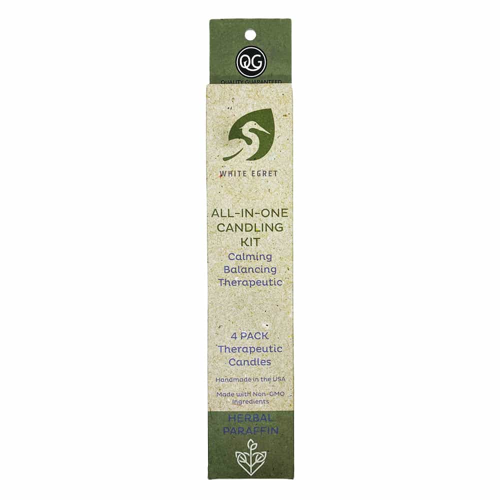 Gray White Egret Herbal Paraffin Candles 1/2", 4Pk HER4PK