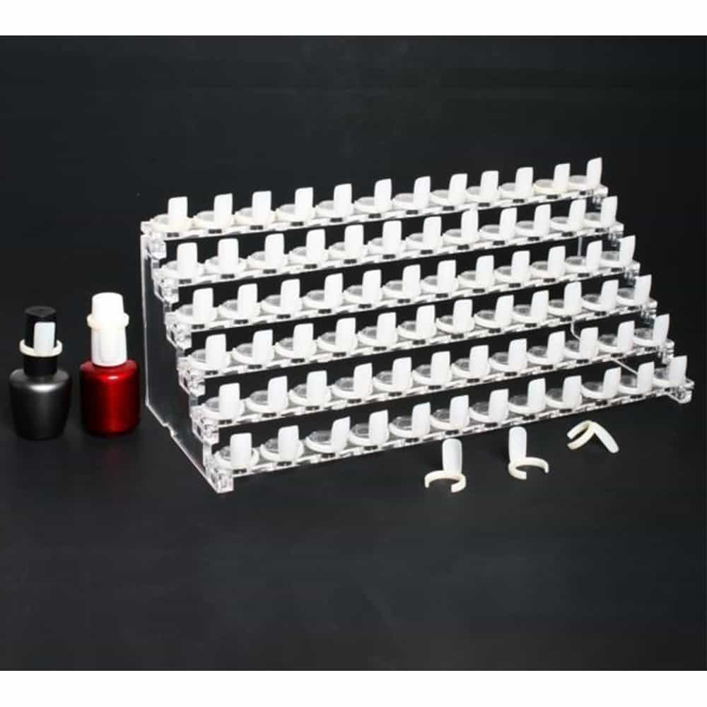 Dark Slate Gray Berkeley 72-Tip Polish Color Display Acrylic Rack - PD172-WH