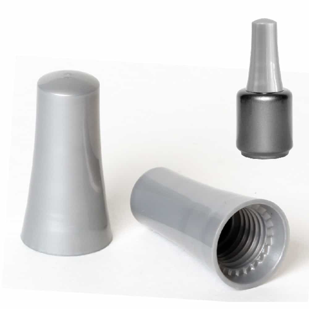 White Smoke Berkeley 15mm Neck Concave Cap - Glossy Silver BT429-SV