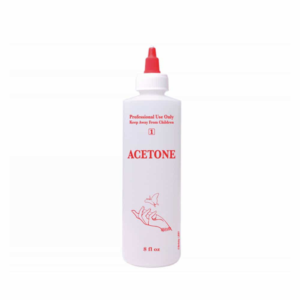 Lavender 8oz Labeled Bottle With Cap - Acetone - LB501