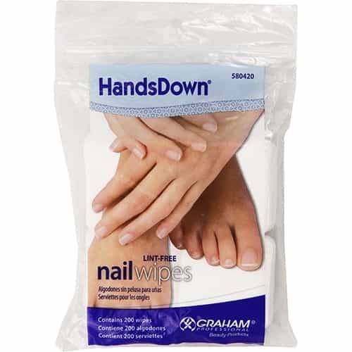 Lavender Handsdown Nail Wipes Lint Free 2"x2" White 200/bag 42800