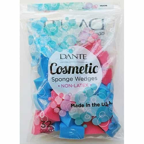 Light Gray Dante Cosmetic Sponge Wedges Non-Latex 32 Count
