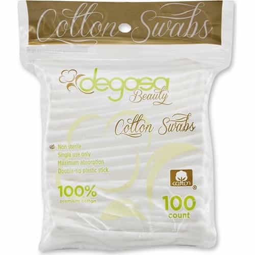 Light Gray Degasa Beauty Cotton Swabs 100% Cotton, 500 Count - 80921
