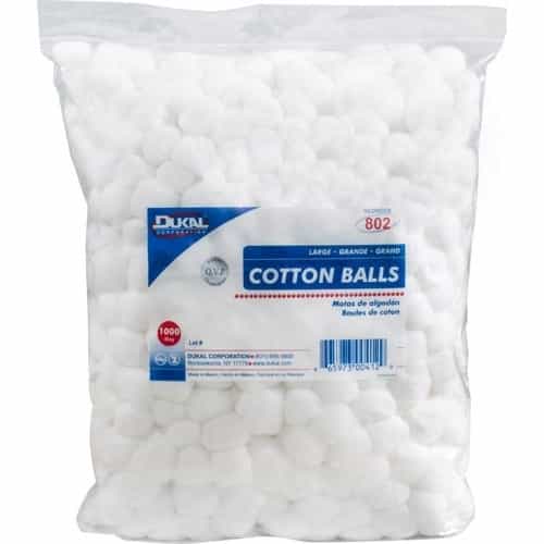 Lavender Dukal Cotton Balls Large 1000/Bag
