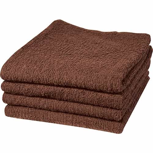 White Smoke Dannyco Cotton Towels 16"x28" 1Dozen - Brown