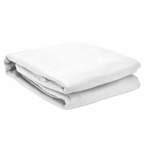 White Smoke PI Silk-B Terry Fitted Bed Sheet ( Without Hole ) TB:/26007