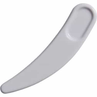 White Smoke Dante Curved Spatula White Round End 2.25" - 25pk
