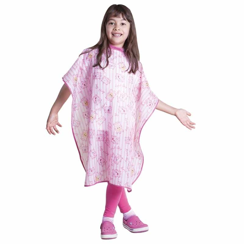 White Smoke Dannyco LePro Kiddie Cutting Cape 29"x41" - GIRLCAPEC 01302