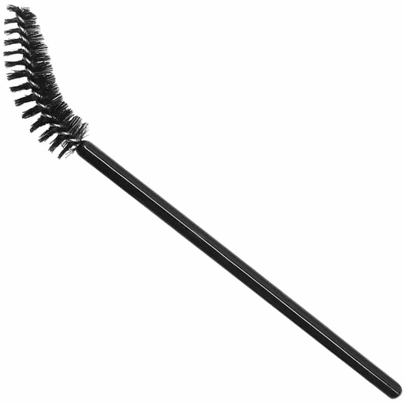 White Smoke Silkline Mascara Applicators 25PK Curved Black SLMASCURAPPC