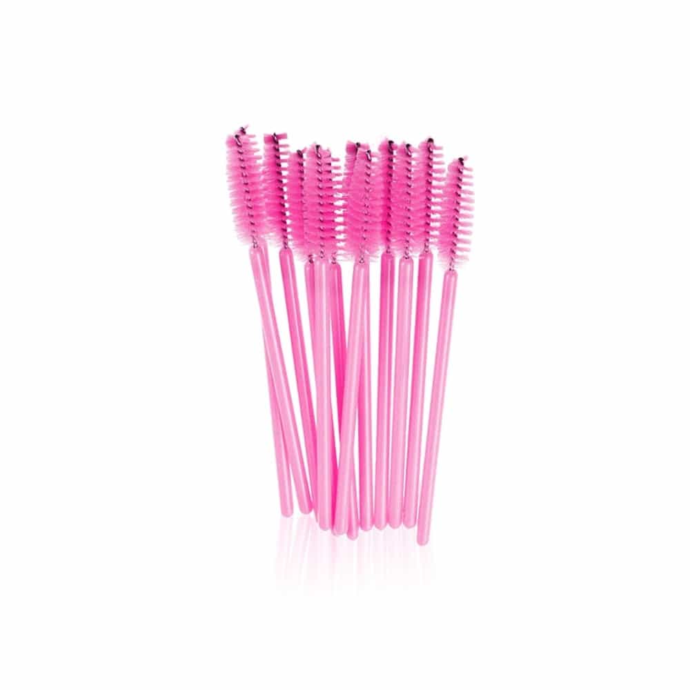 White Smoke Silkline Mascara Applicators 25PK Straight Pink SLMASCAPPPKC