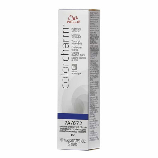Light Gray Wella C.C. Gel Hair Color 7A/672 Med. Smk. Ash Bld 2oz 02890