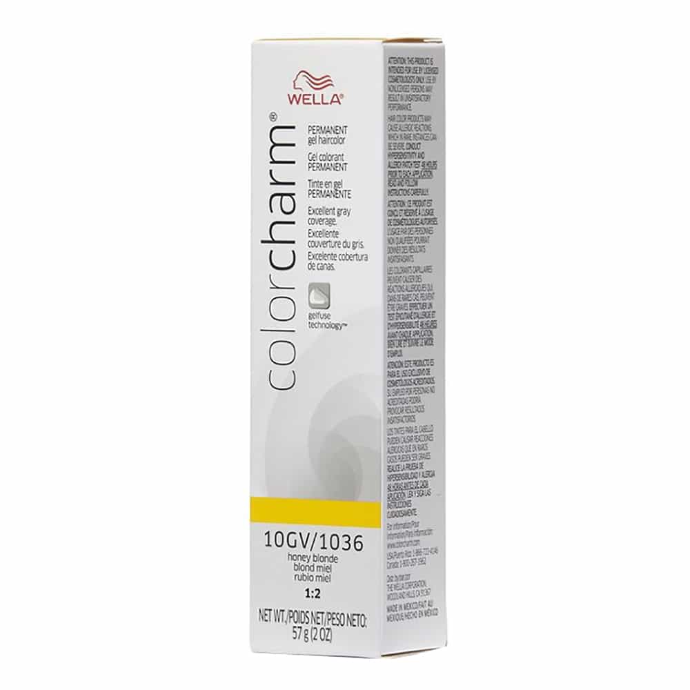 Light Gray Wella C.C. Gel Hair Color 10GV/1036 Honey Blonde 2oz 02906