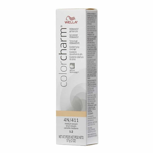 Light Gray Wella C.C. Gel Hair Color 4N/411 Medium Brown 2 oz 02914