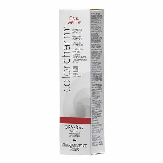 Light Gray Wella C.C. Gel Hair Color 3RV/367 Black Cherry 2 oz 02927