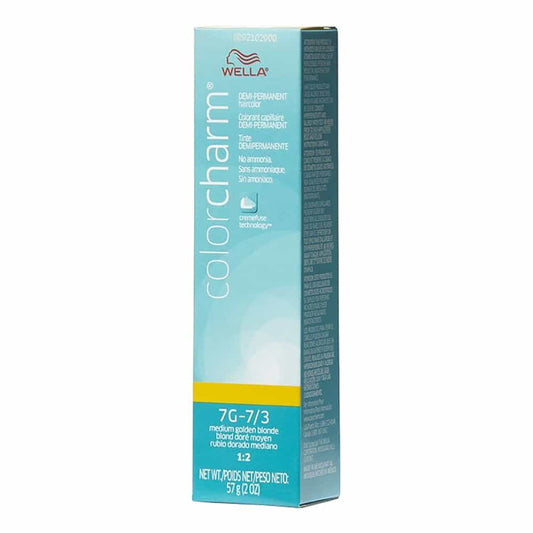 Light Blue Wella C.C. Hair Color 7G-7/3 Medium Golden Blonde 2 oz 02949
