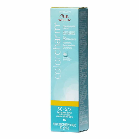 Light Blue Wella C.C. Hair Color 5G-5/3 Light Golden Brown 2 oz 02951