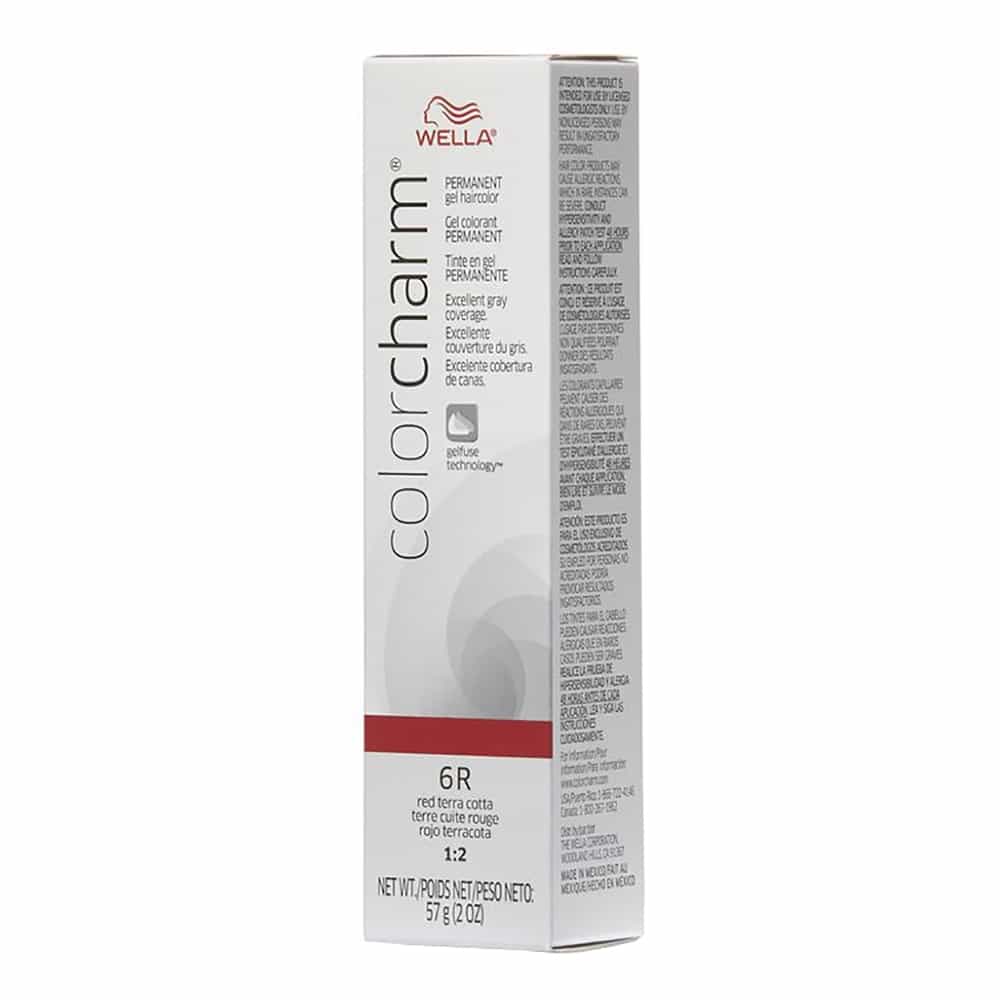 Light Gray Wella C.C. Gel Hair Color 6R Red Terra Cotta 2 oz 02958