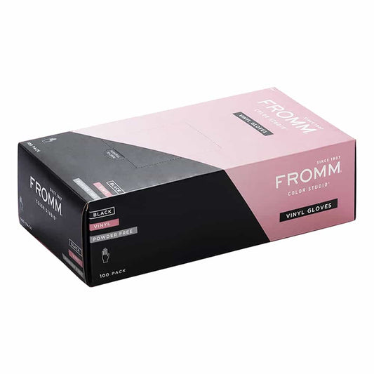 White Smoke FROMM Powder Free Clear Vinyl Gloves 100PK Large D8022