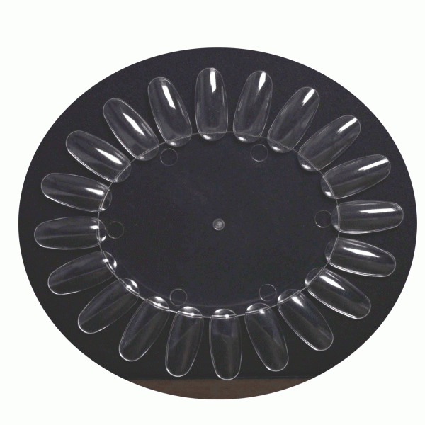 Dark Slate Gray Berkeley Polish Color Display Oval 20Tips - Clear PD102CL