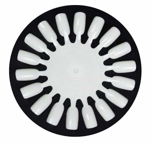 White Smoke Berkeley Polish Color Display Round 18Tips - Natural PD103NT