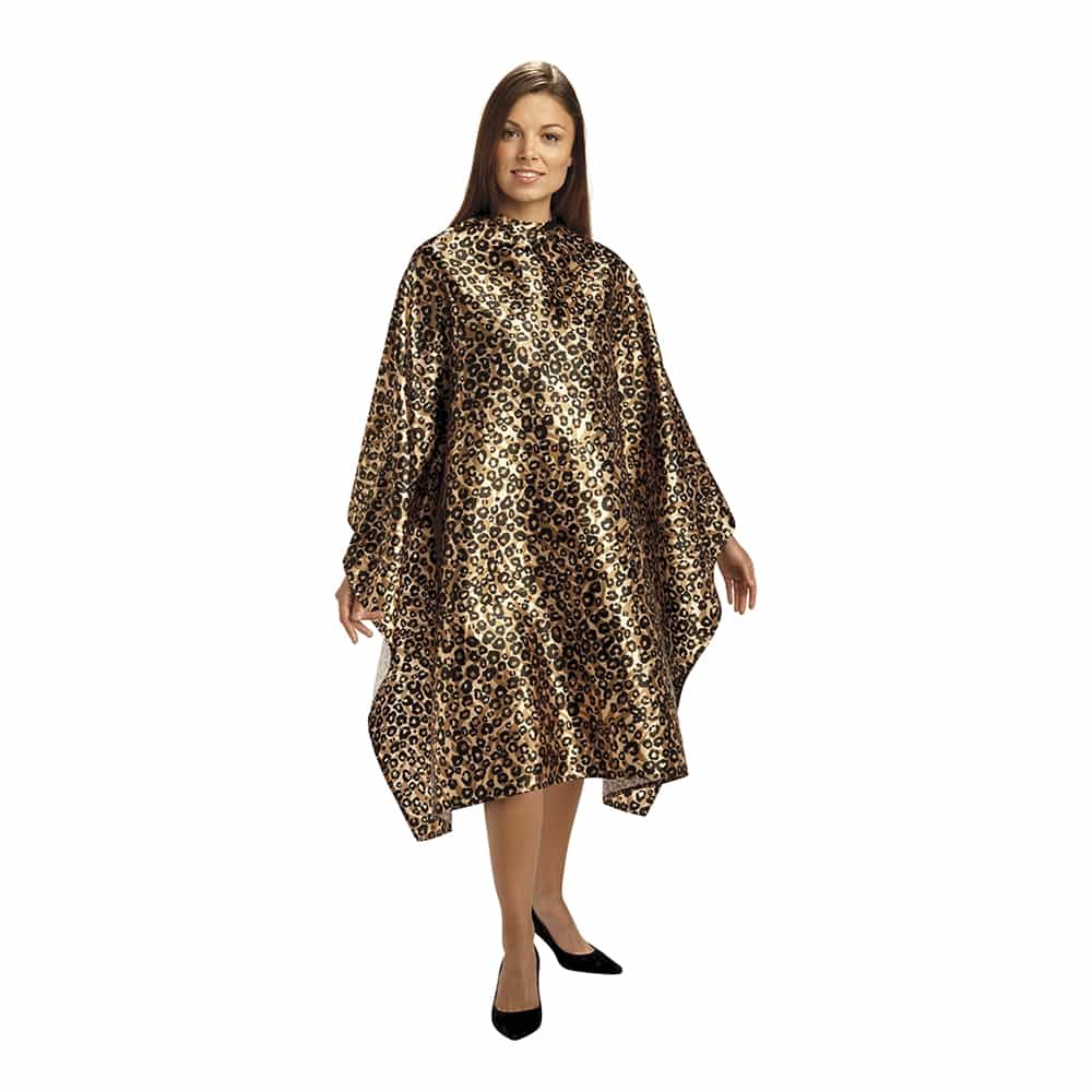White Smoke Dannyco LePro Deluxe Cutting Cape 54" x 58" LEOPARDC / 14067