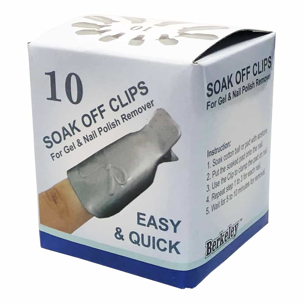 White Smoke Berkeley Soak-Off Clips Silver 10pcs NW210-SV