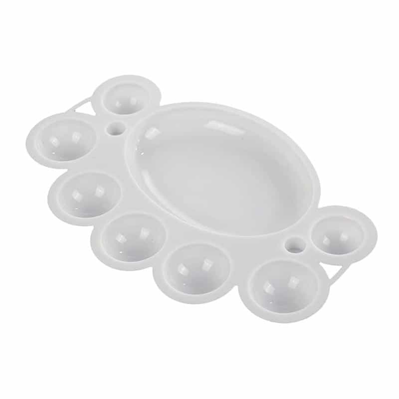 White Smoke Nail Art Palette Paint Dish - Clear - NA258-CL
